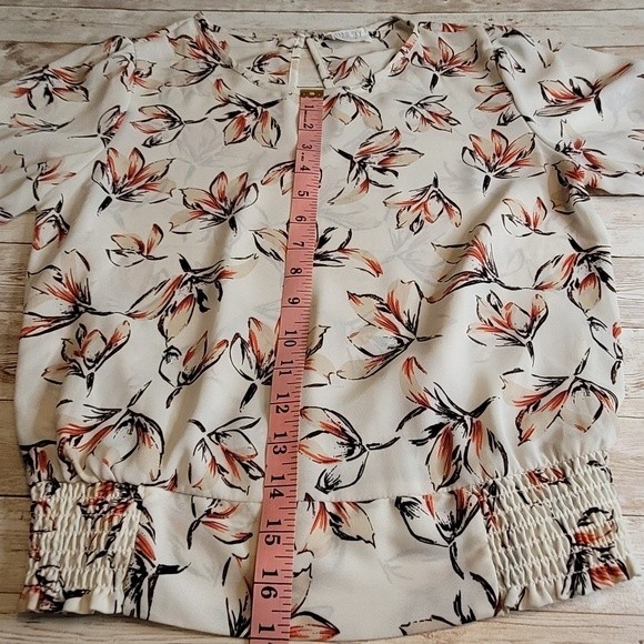 Sienna Sky Smocked Ivory Floral Top | Smocked Top | Sienna Sky Top - Picture 11 of 14